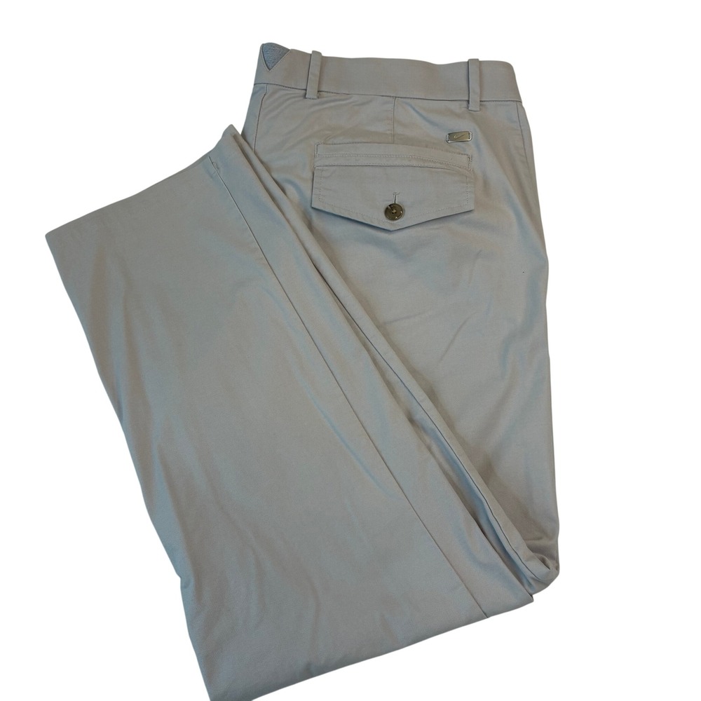 Nike Golf Pants Men 36x30 Gray Dri-FIT Straight Leg Flat Front Performance Chino